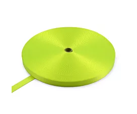 Rebajas Cinta poliéster 25mm - 1200kg - 100m - Rollo - Amarillo fluorescente