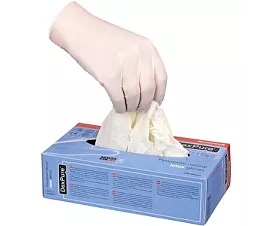 Todo - Protección COVID-19 Guantes desechables - látex - blanco o azul - 50 uds./caja